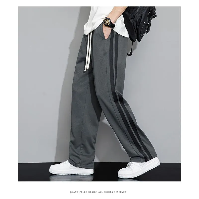 Trendy Floor-Length Versatile Draping Straight Pants Loose Fit Pants