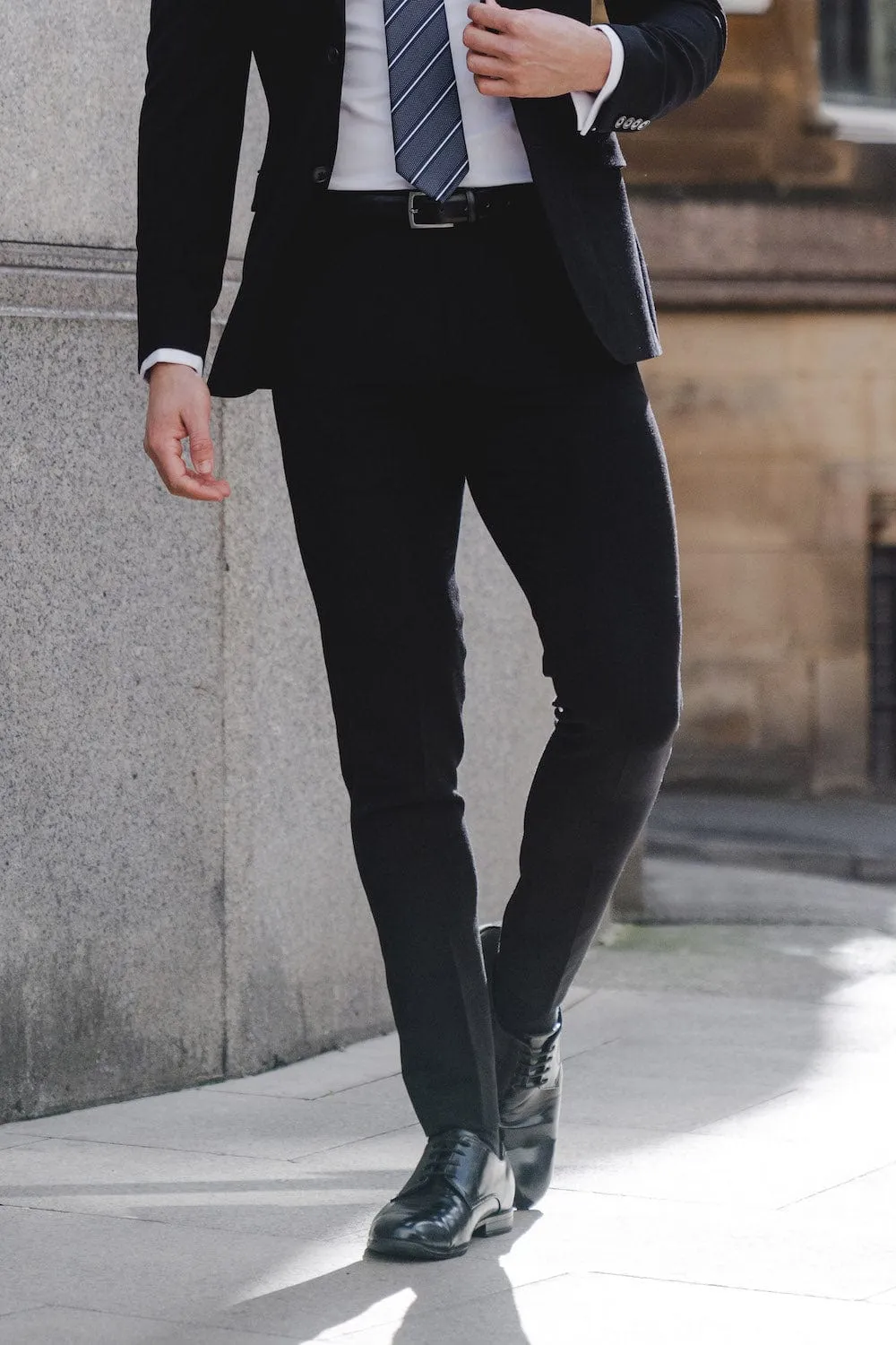 True Athletic Fit Suit Pants in Black