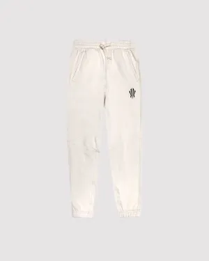 U KNIT TRACK PANTS "WHITE"