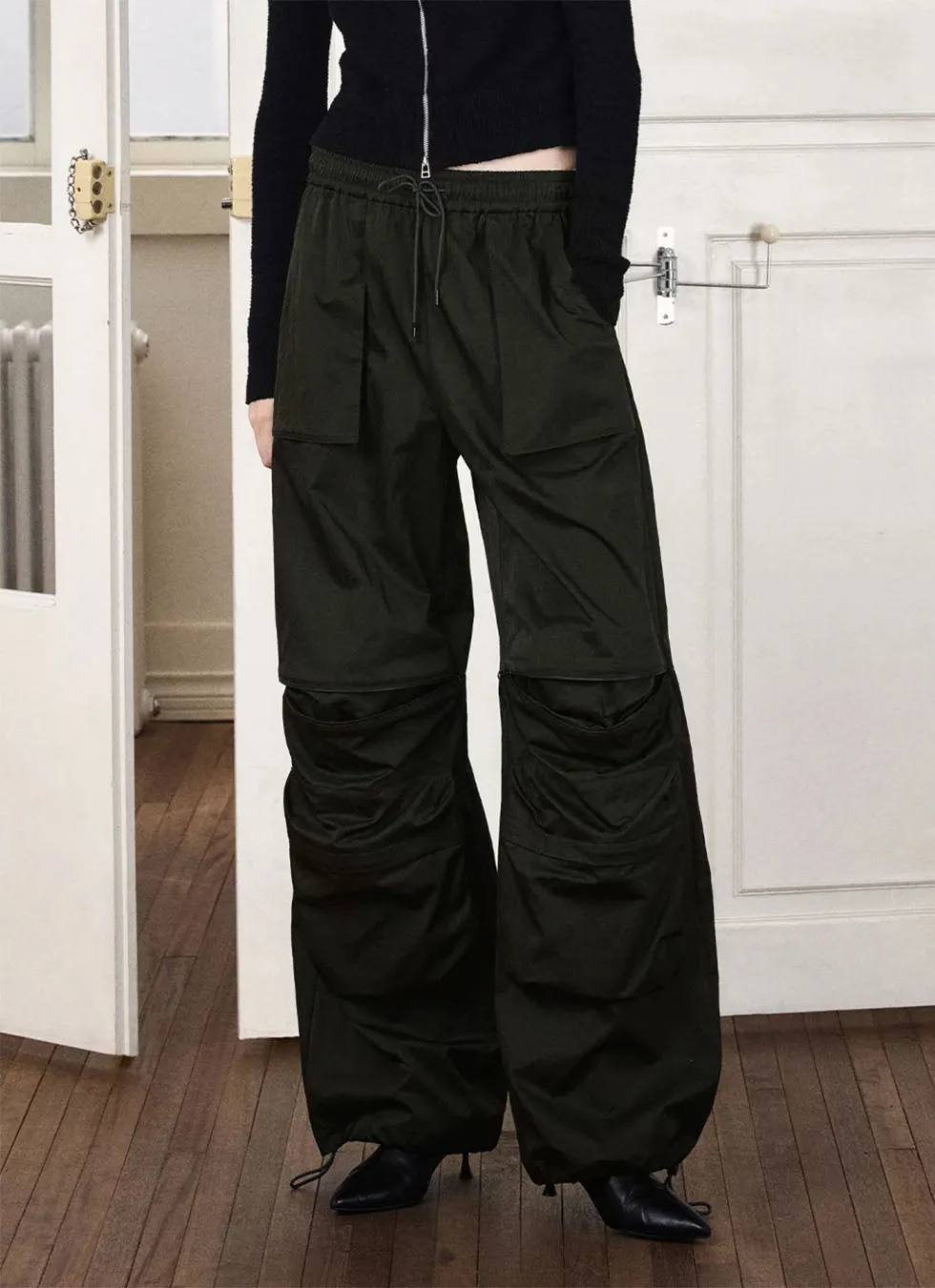 Unisex elastic waist casual pants