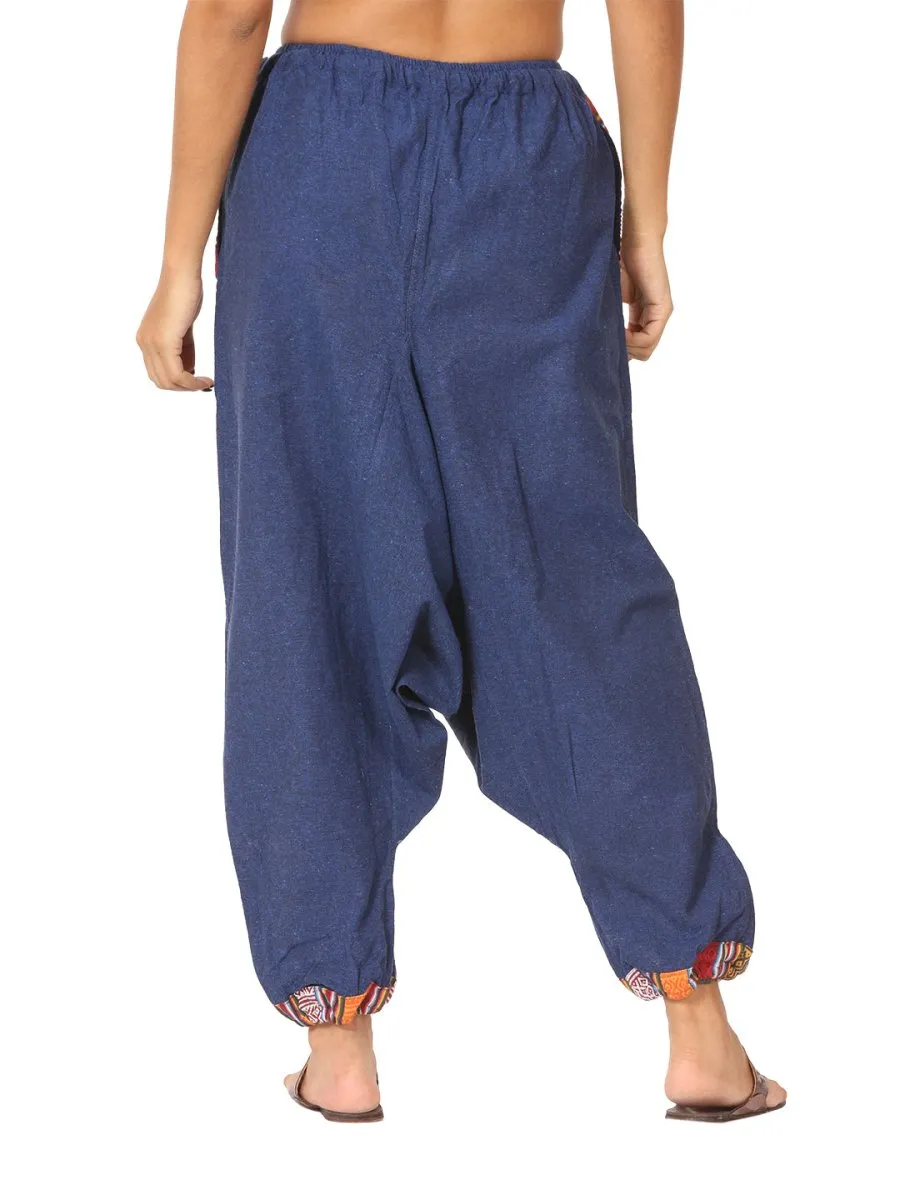 Women's Harem Pants | Dark Blue | Fits Waist Size 28" to 36"