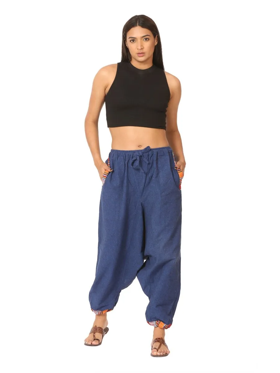 Women's Harem Pants | Dark Blue | Fits Waist Size 28" to 36"