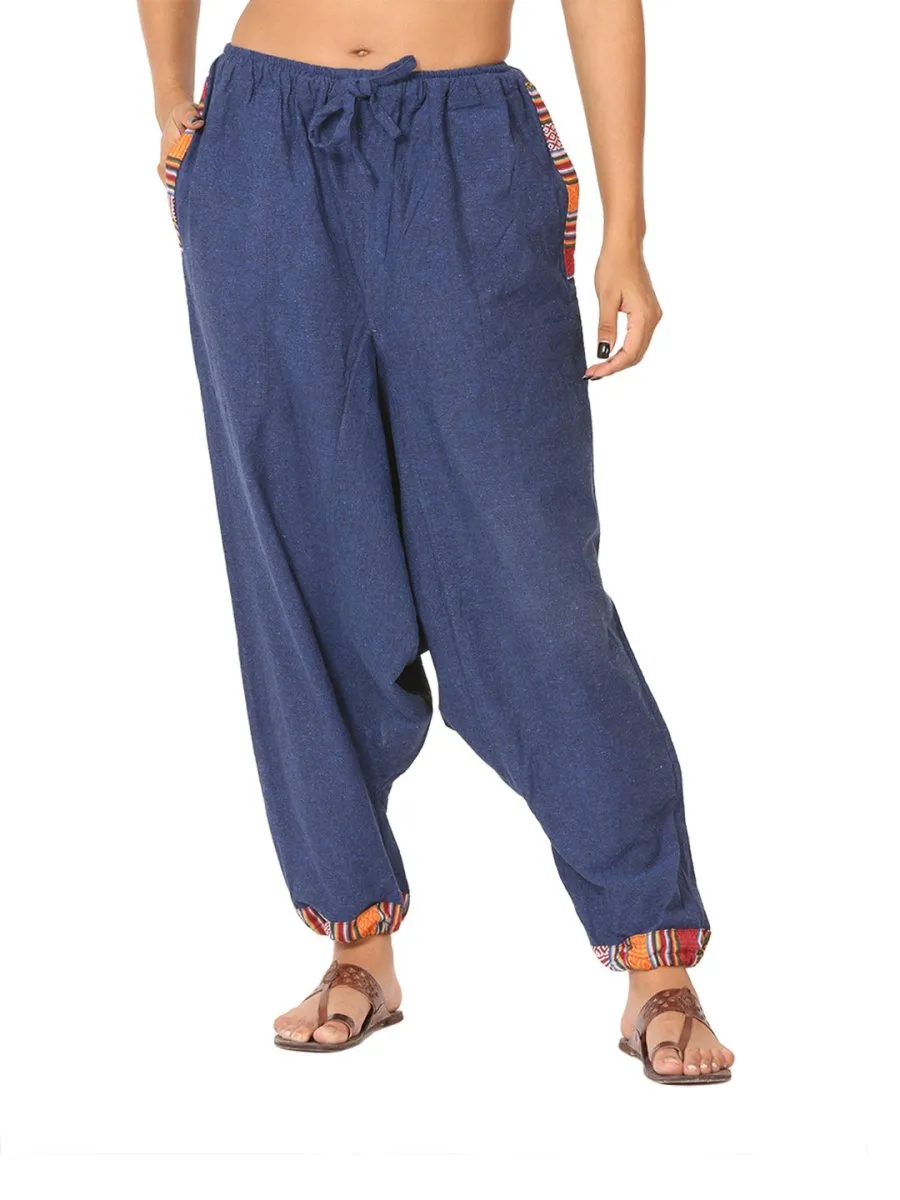 Women's Harem Pants | Dark Blue | Fits Waist Size 28" to 36"